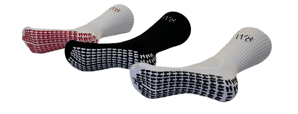 W8 Equipment Black / White Grip Socks