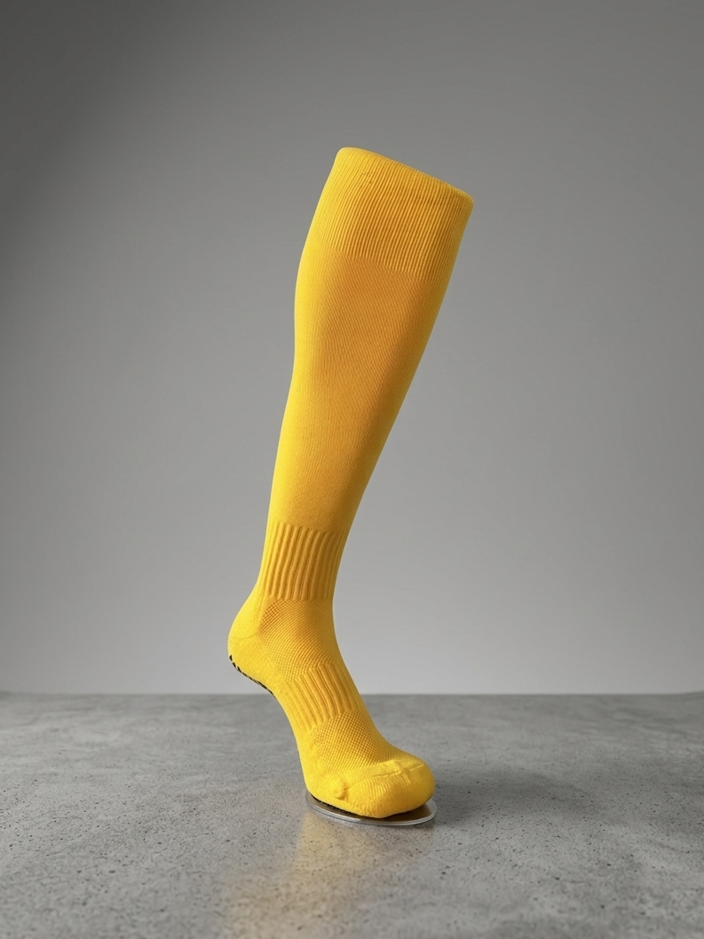 Knee Length Performance Grip Socks (Yellow / Black)