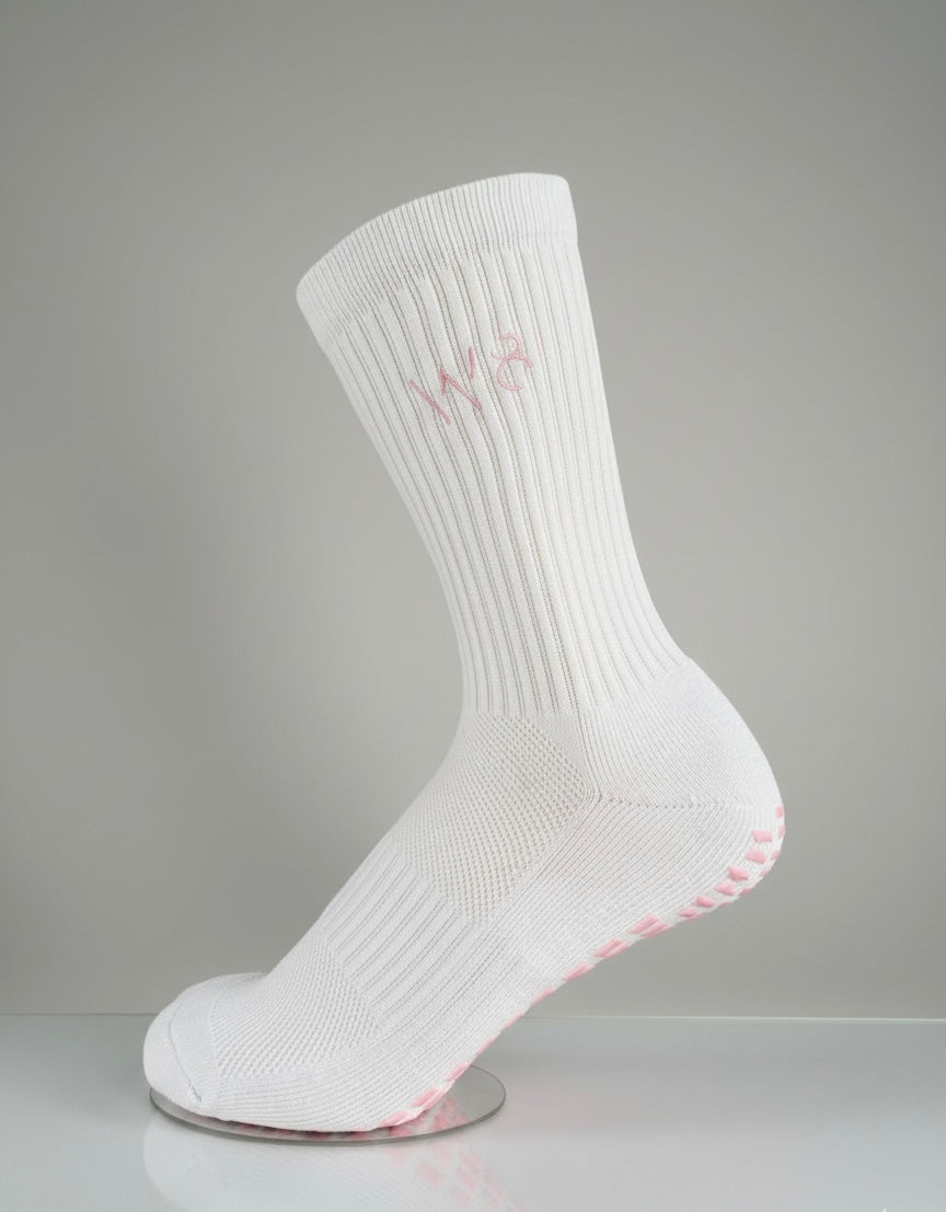 Performance Grip Socks (White/Pink)