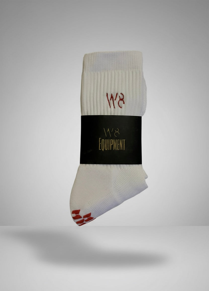 Performance Grip Socks (White/Red)